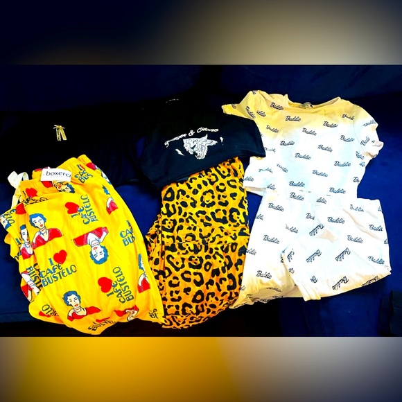 🔥 NWT, NWOT & OTHER COFFEE TIGER POP ART PAJAMA LOUNGE LOT L BOXERCRAFT - Picture 1 of 8